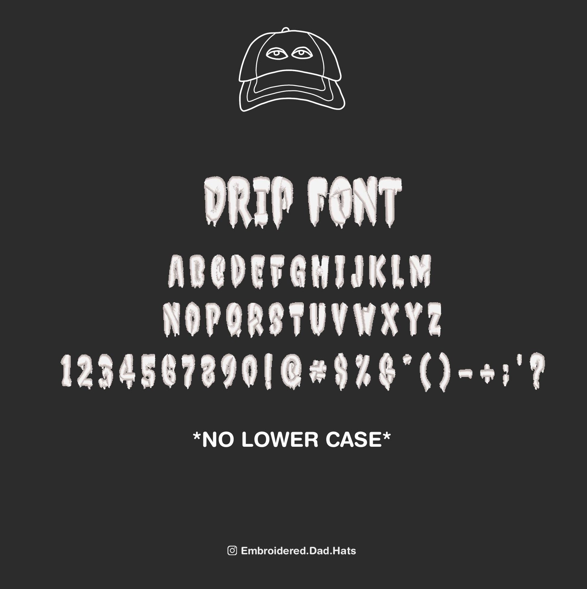 Custom Spooky Drip Text Embroidered Dad Hat
