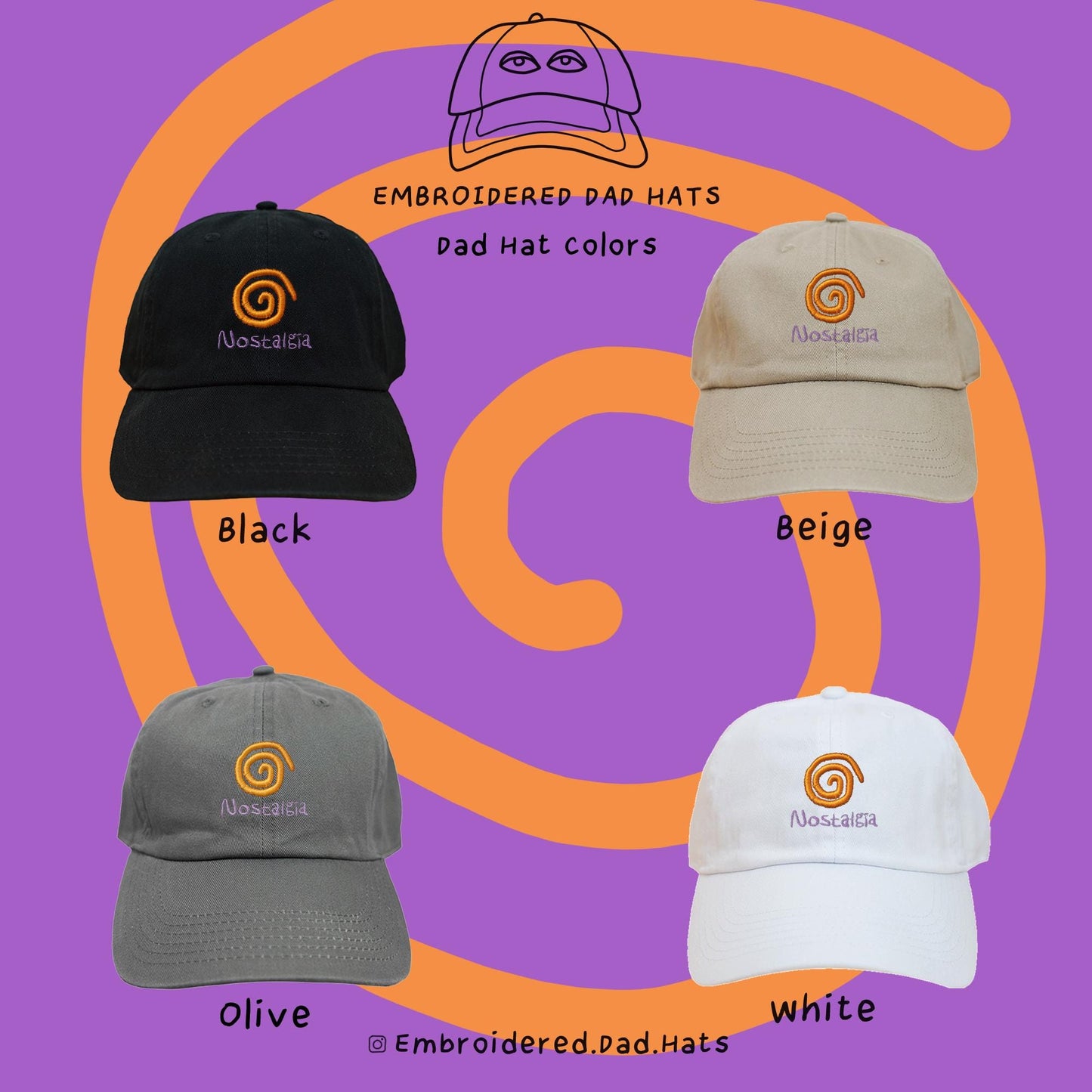 Nostalgia Vaporwave 90s Y2K Retro Embroidered Hat