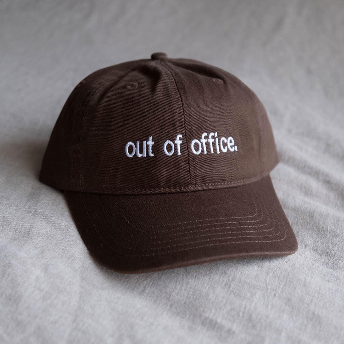 Out of Office Vacation Work Embroidered Hat Dad Cap