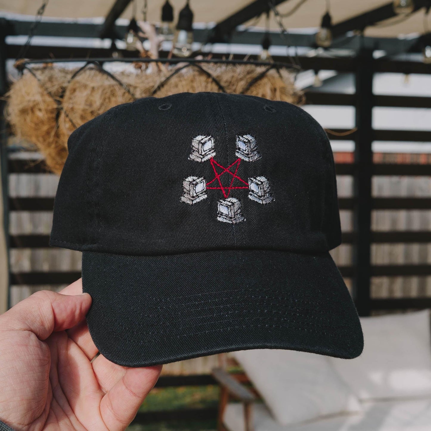 Retro Computer Network Embroidered Hat
