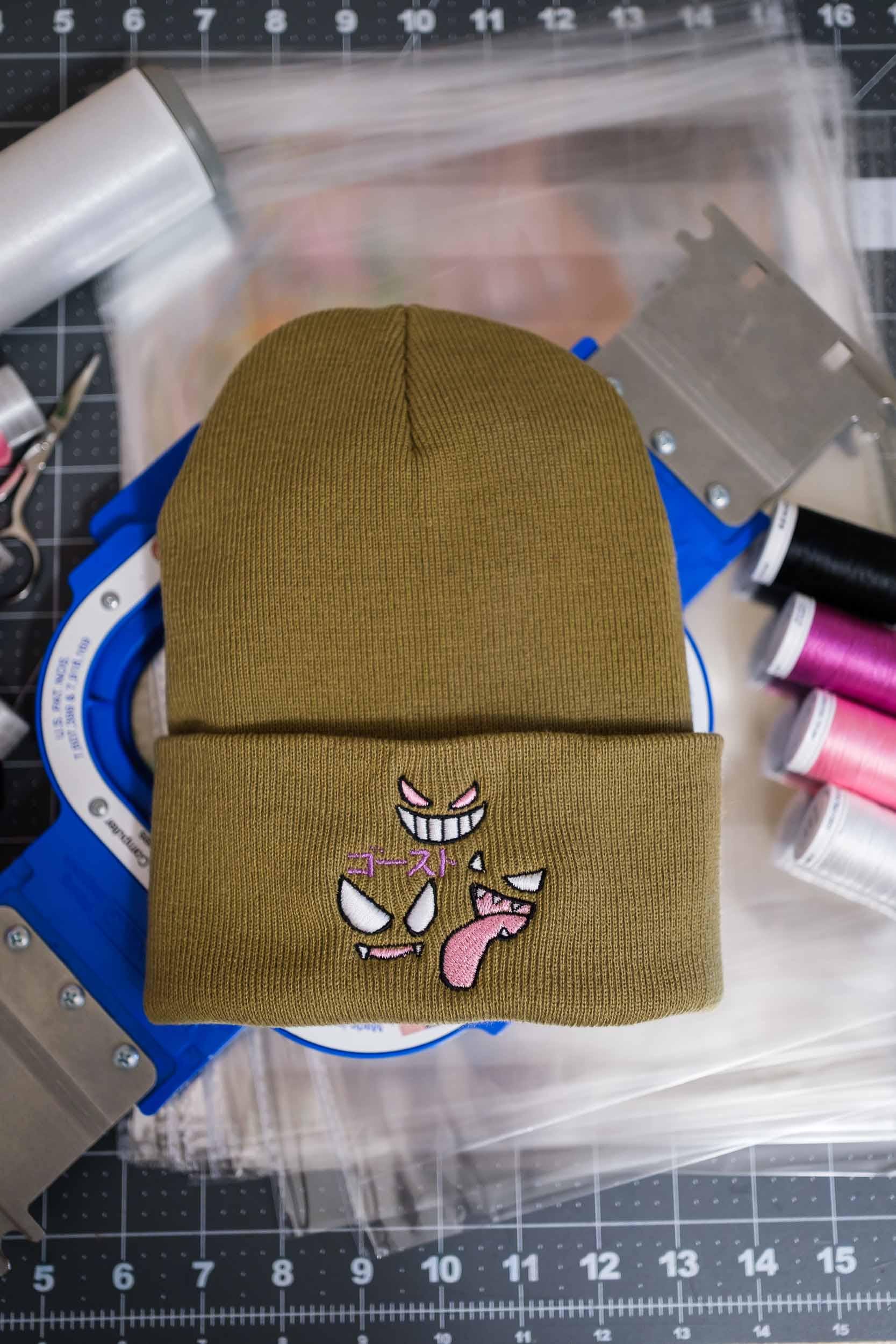 Ghost Type Anime Embroidered Beanie