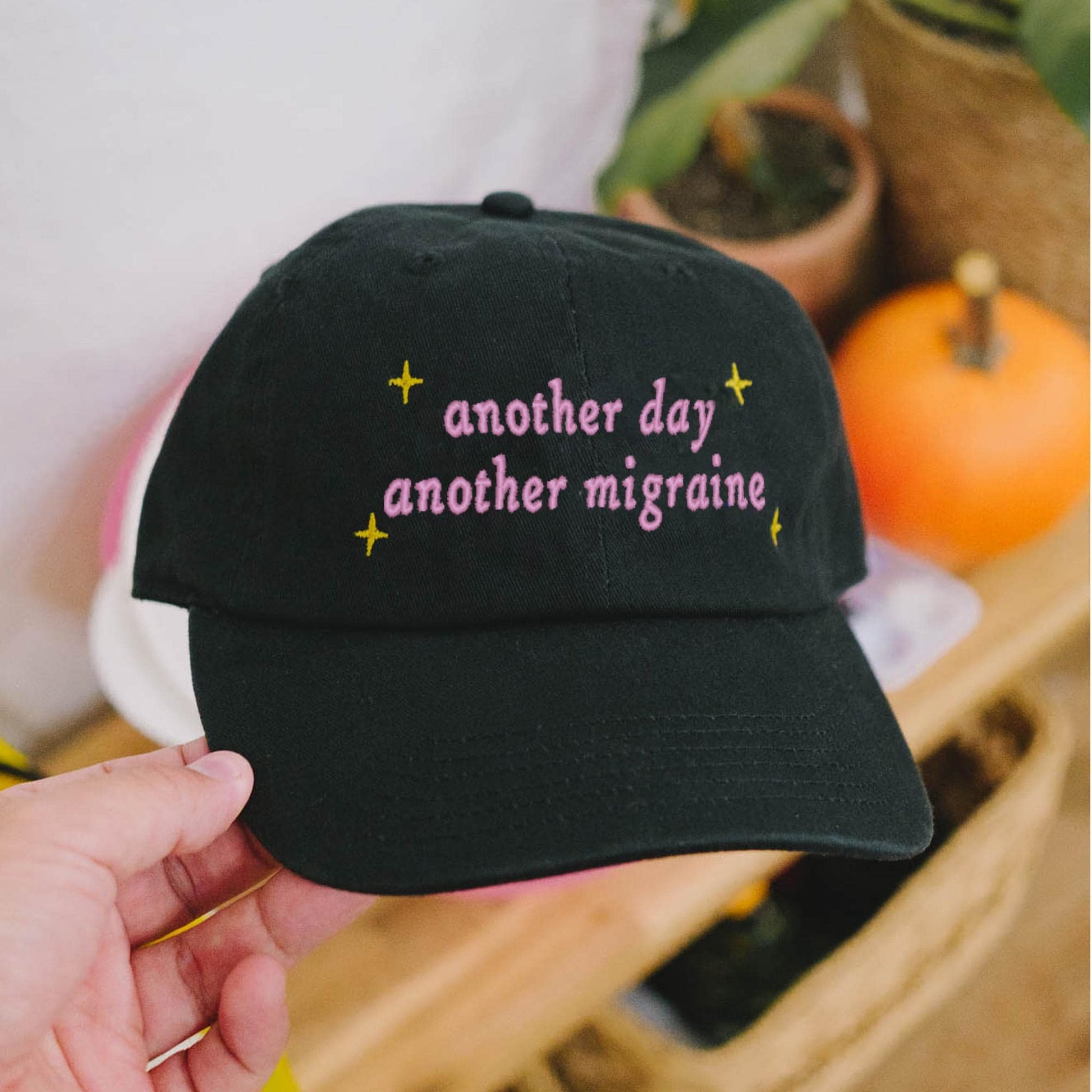 Another Day Another Migraine Funny 90s Cartoon Quote Embroidered Hat