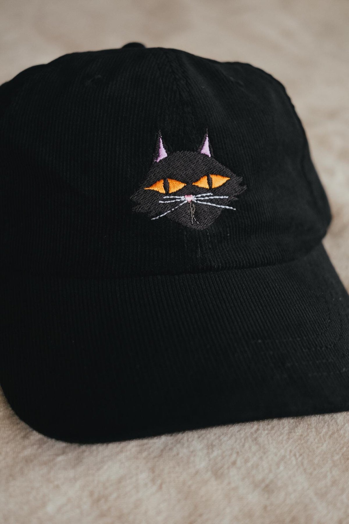 Black Cat Embroidered Dad Hat