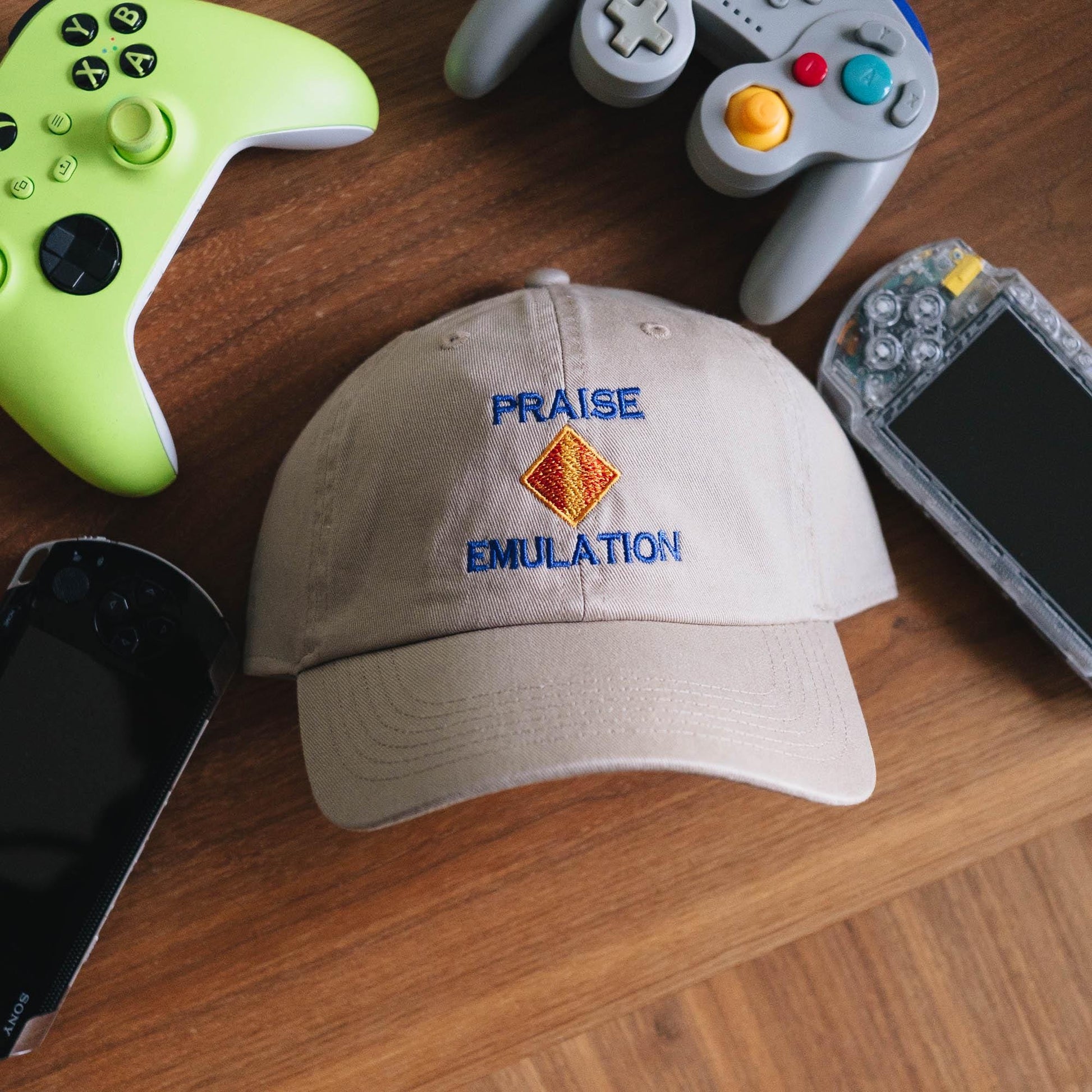 Praise Emulation Retro Gaming Embroidered Dad Hat
