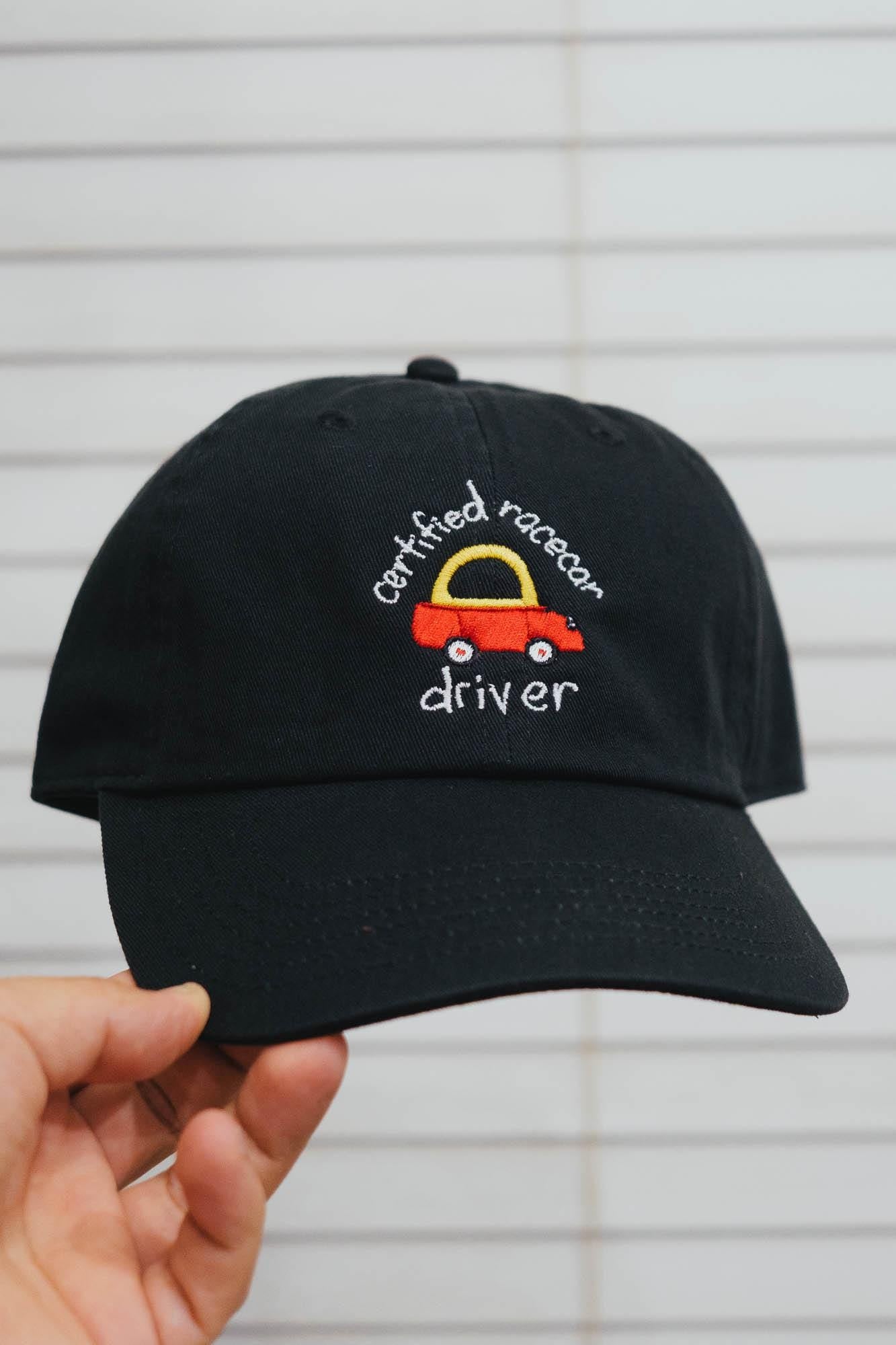 Certified Race Car Driver Funny Meme Embroidered Hat