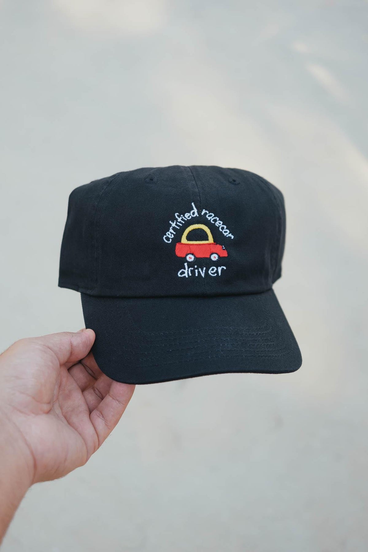 Certified Race Car Driver Funny Meme Embroidered Hat