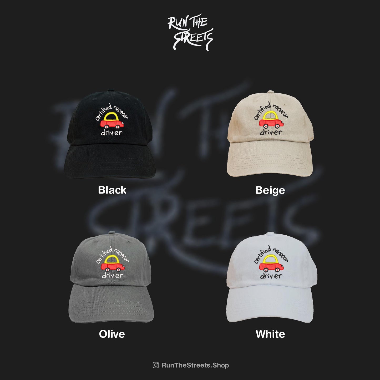 Certified Race Car Driver Funny Meme Embroidered Hat