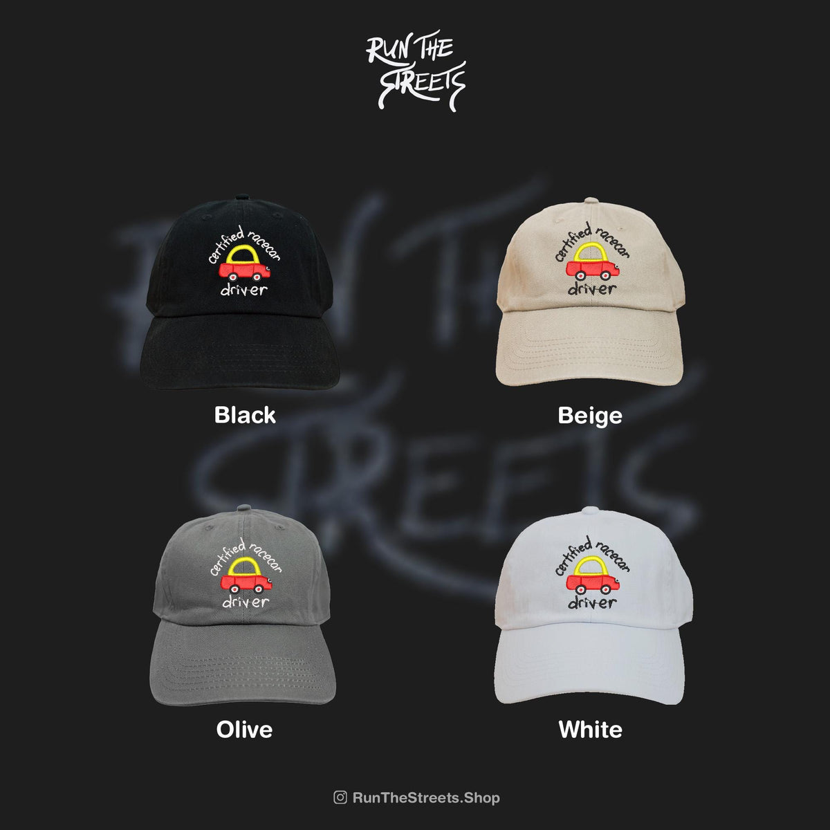 Certified Race Car Driver Funny Meme Embroidered Hat