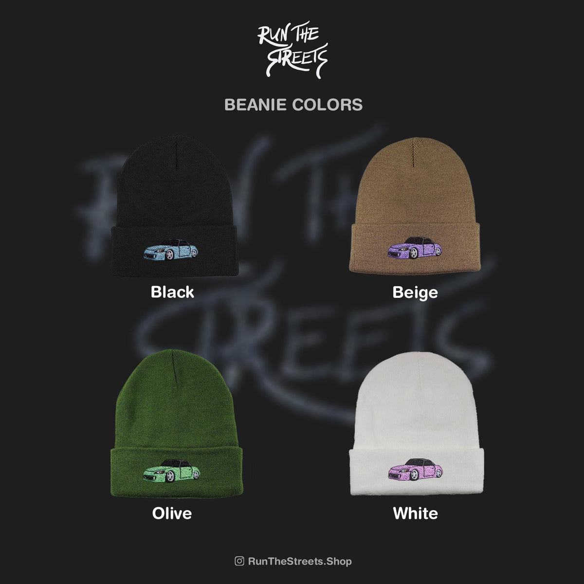 Honda S2000 JDM Car Embroidered Beanie