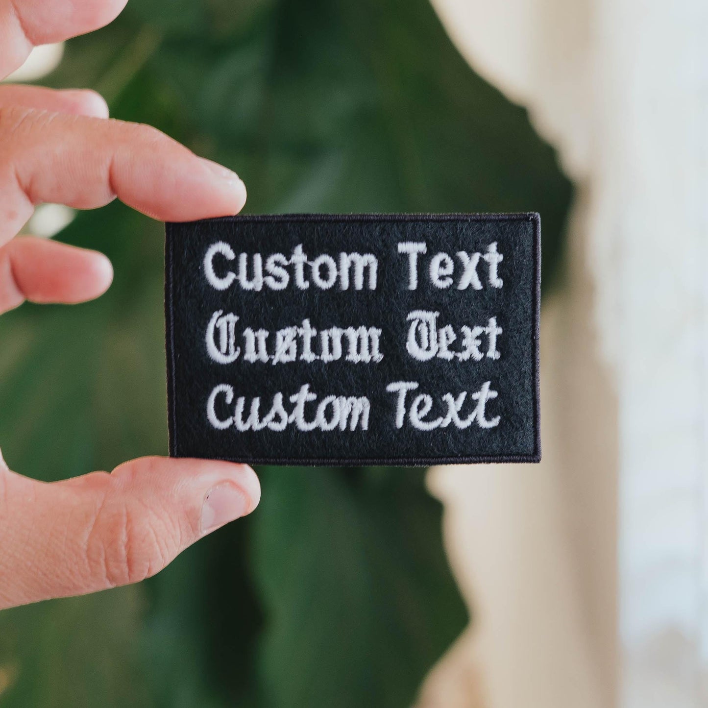 Custom Text Embroidered Patch