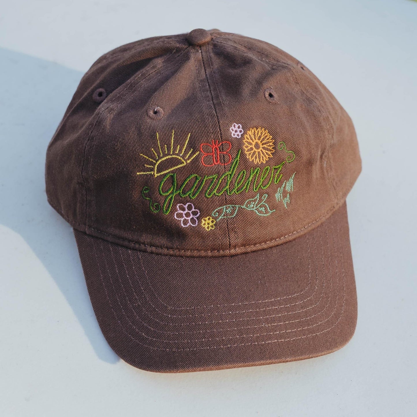 Gardener Botanical Embroidered Hat