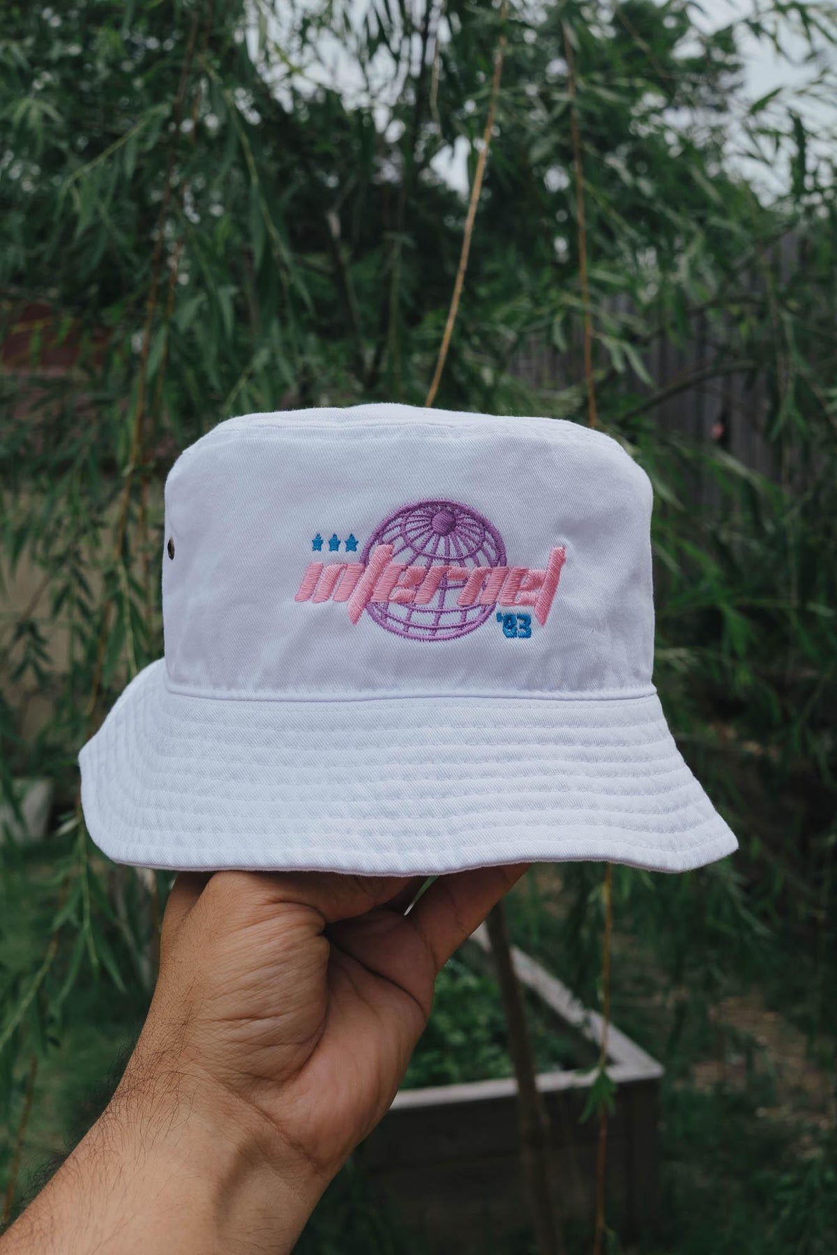 Internet Y2K Style Embroidered Bucket Hat