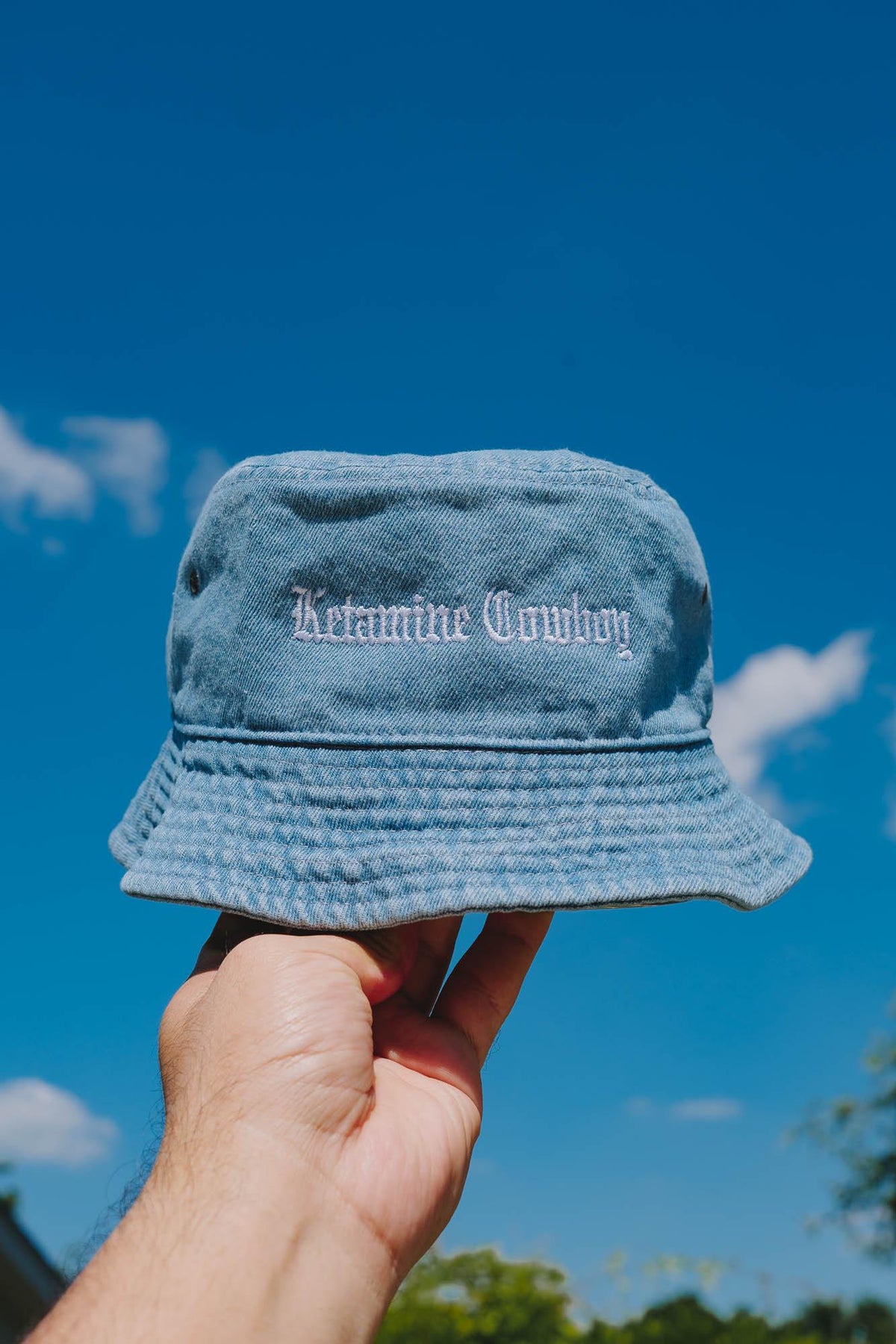 Ketamine Cowboy Funny Rave Embroidered Bucket Hat