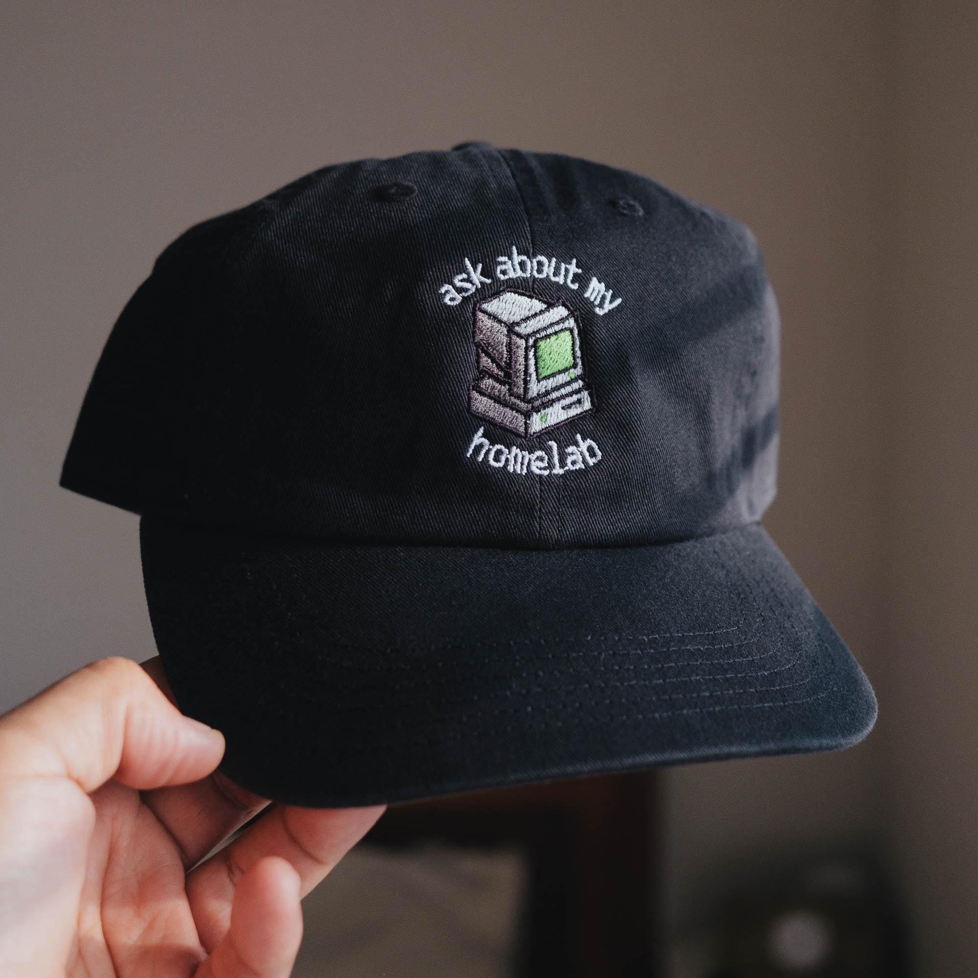 Computer Homelab Linux Embroidered Hat