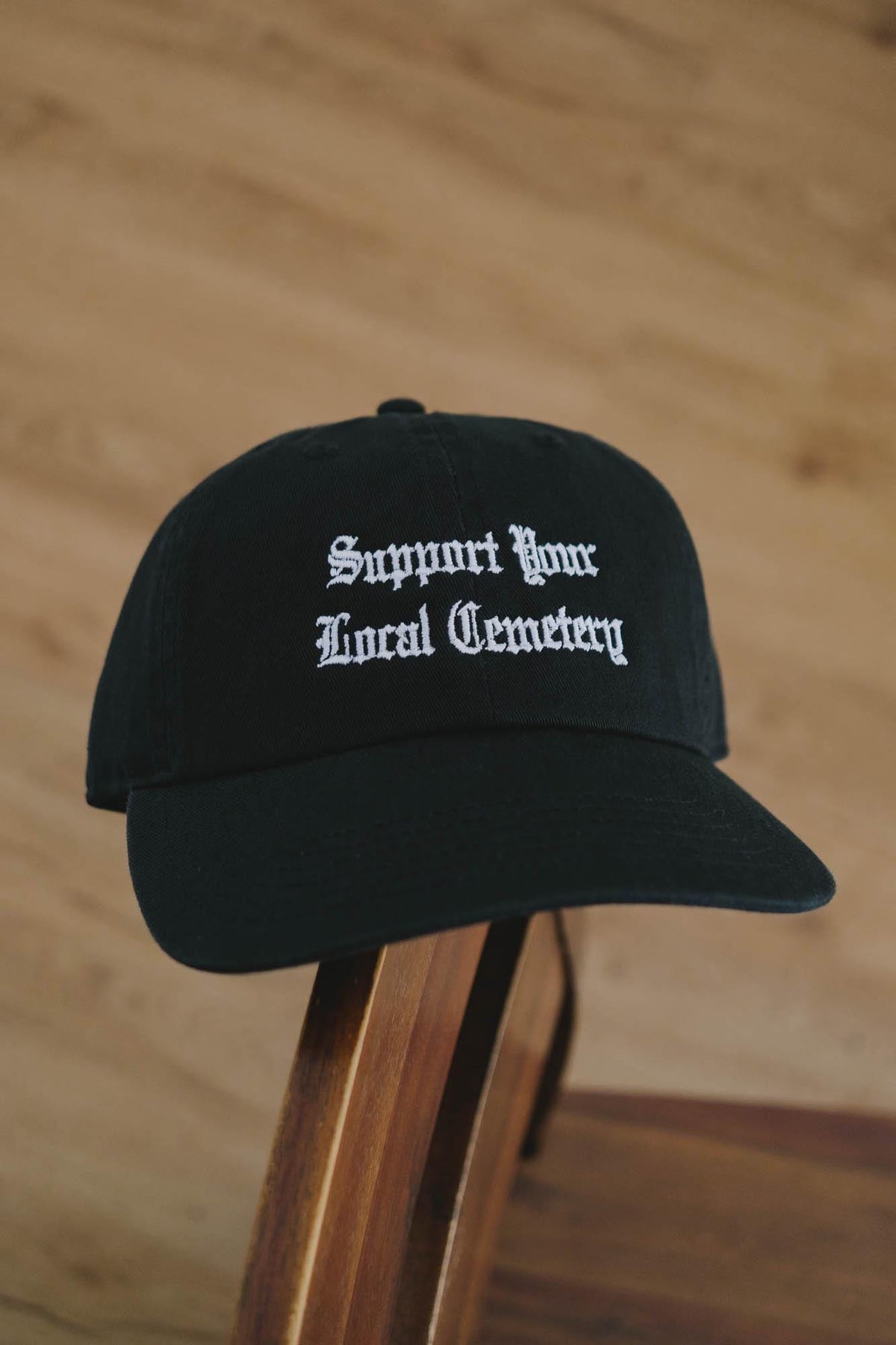 Support Your Local Cemetery Goth Embroidered Hat
