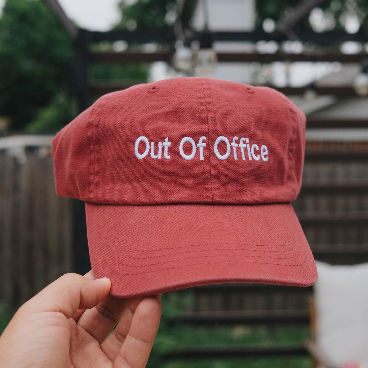 Out of Office Vacation Work Embroidered Hat Dad Cap