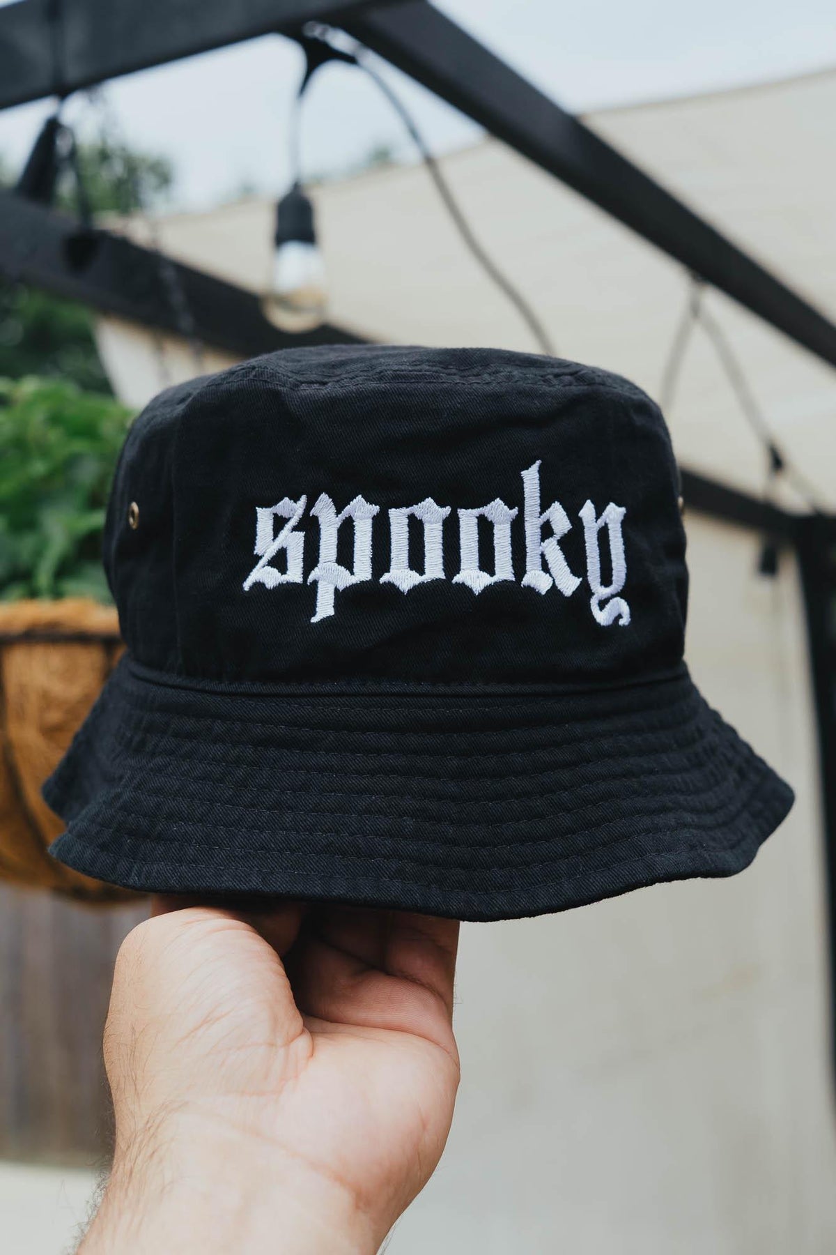 Spooky Embroidered Bucket Hat