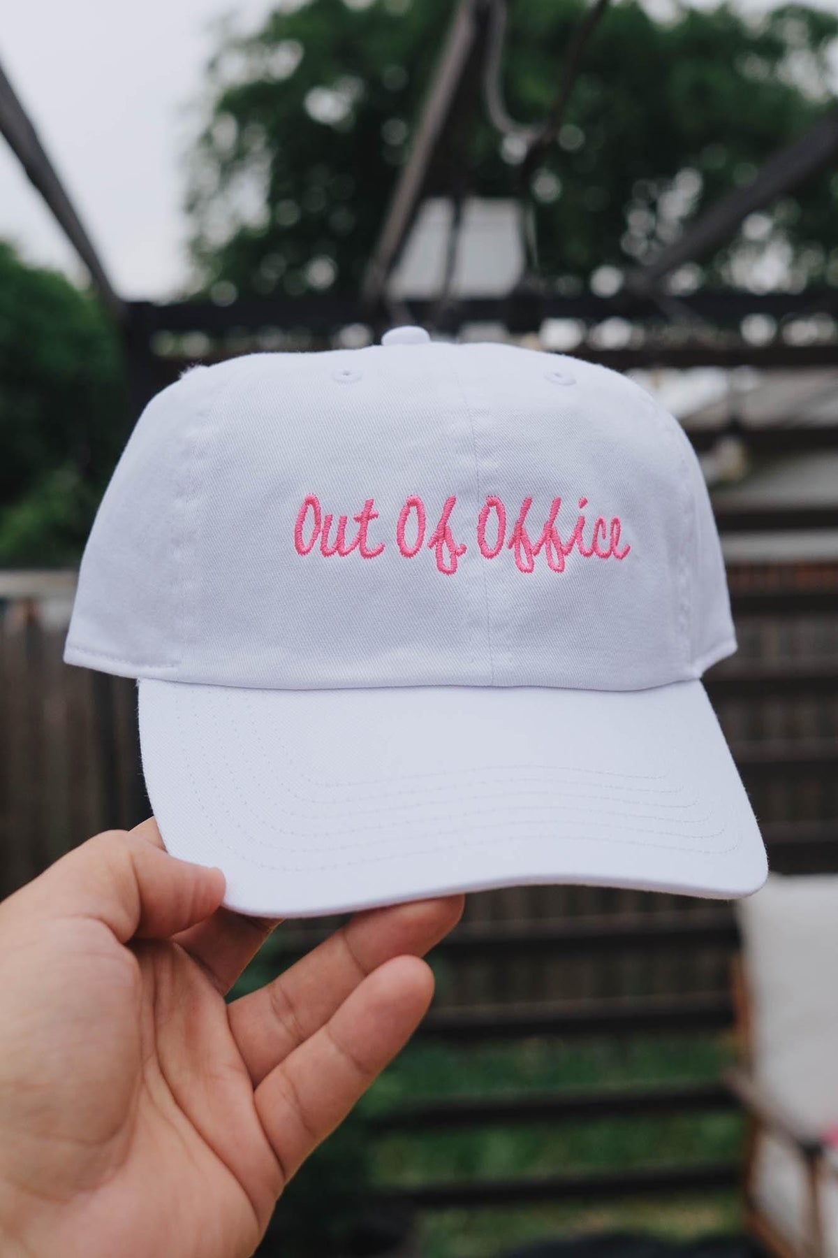 Out of Office Vacation Work Embroidered Hat Dad Cap