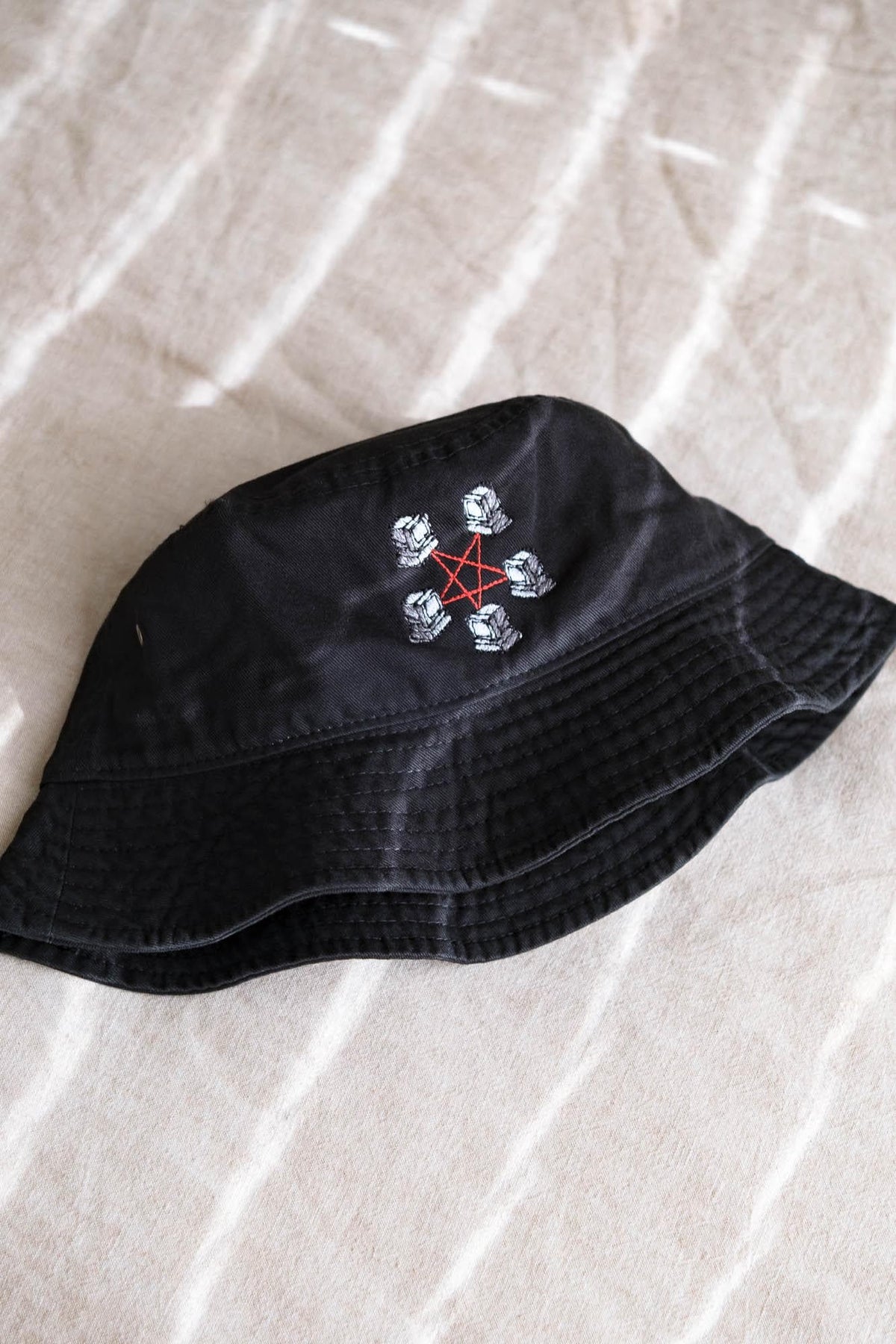 Retro Computer 90s Style Embroidered Bucket Hat