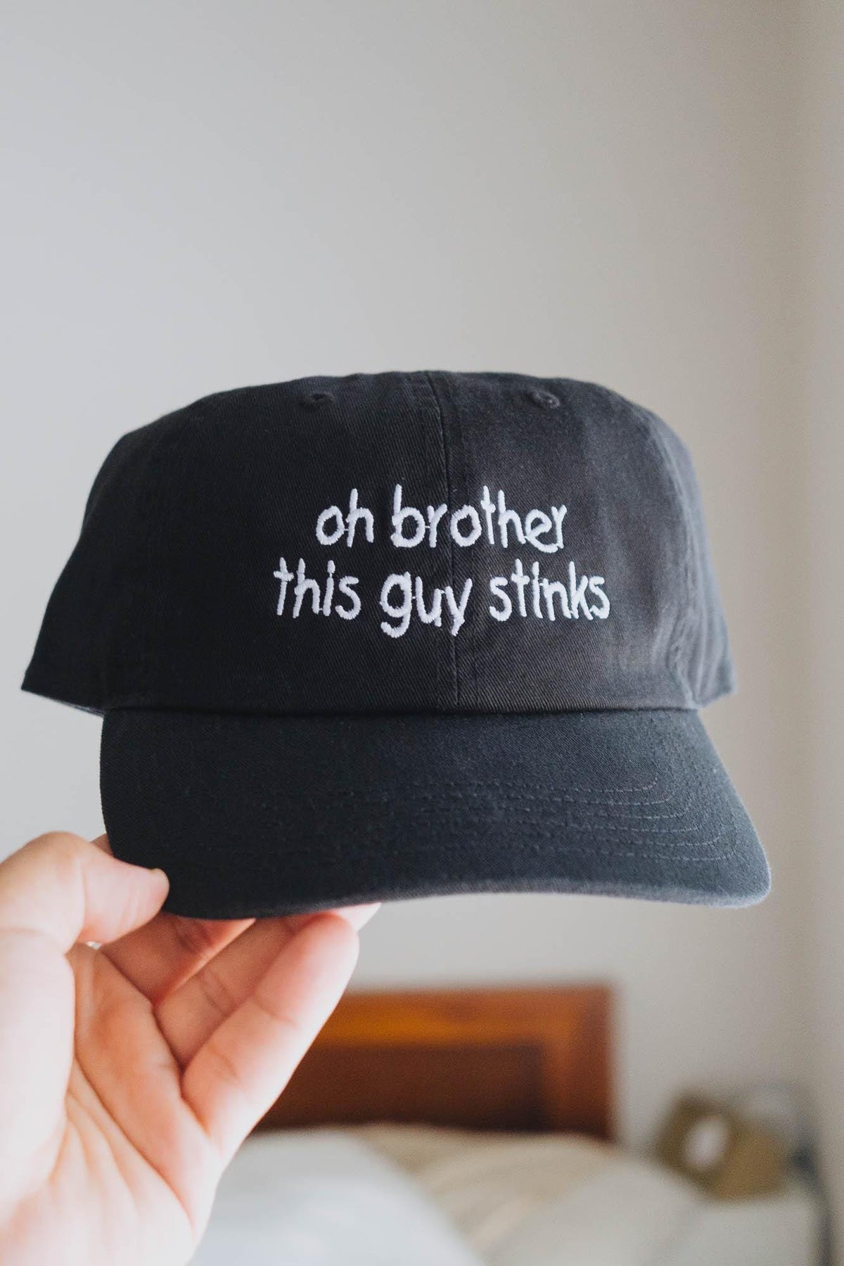 Oh Brother This Guy Stinks Funny 90s Cartoon Quote Embroidered Hat