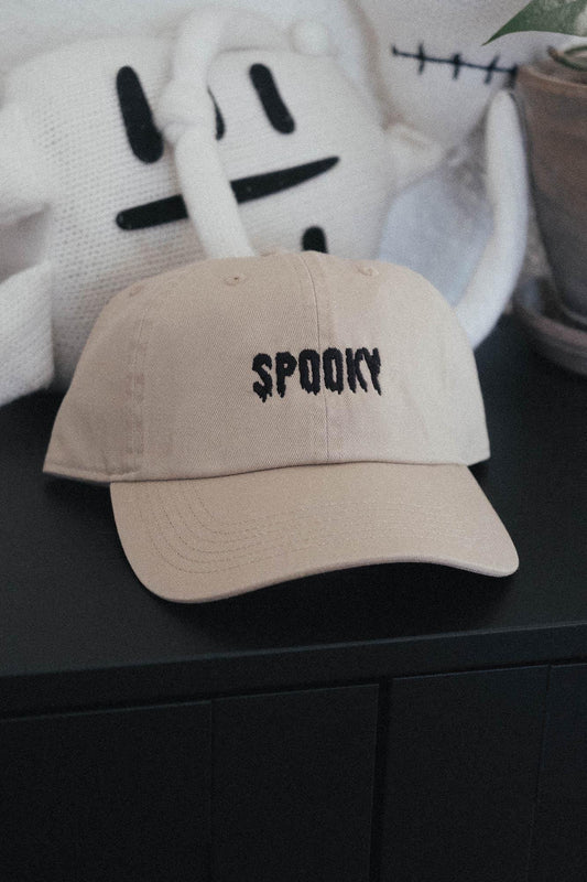 Spooky Drip Text Embroidered Dad Hat