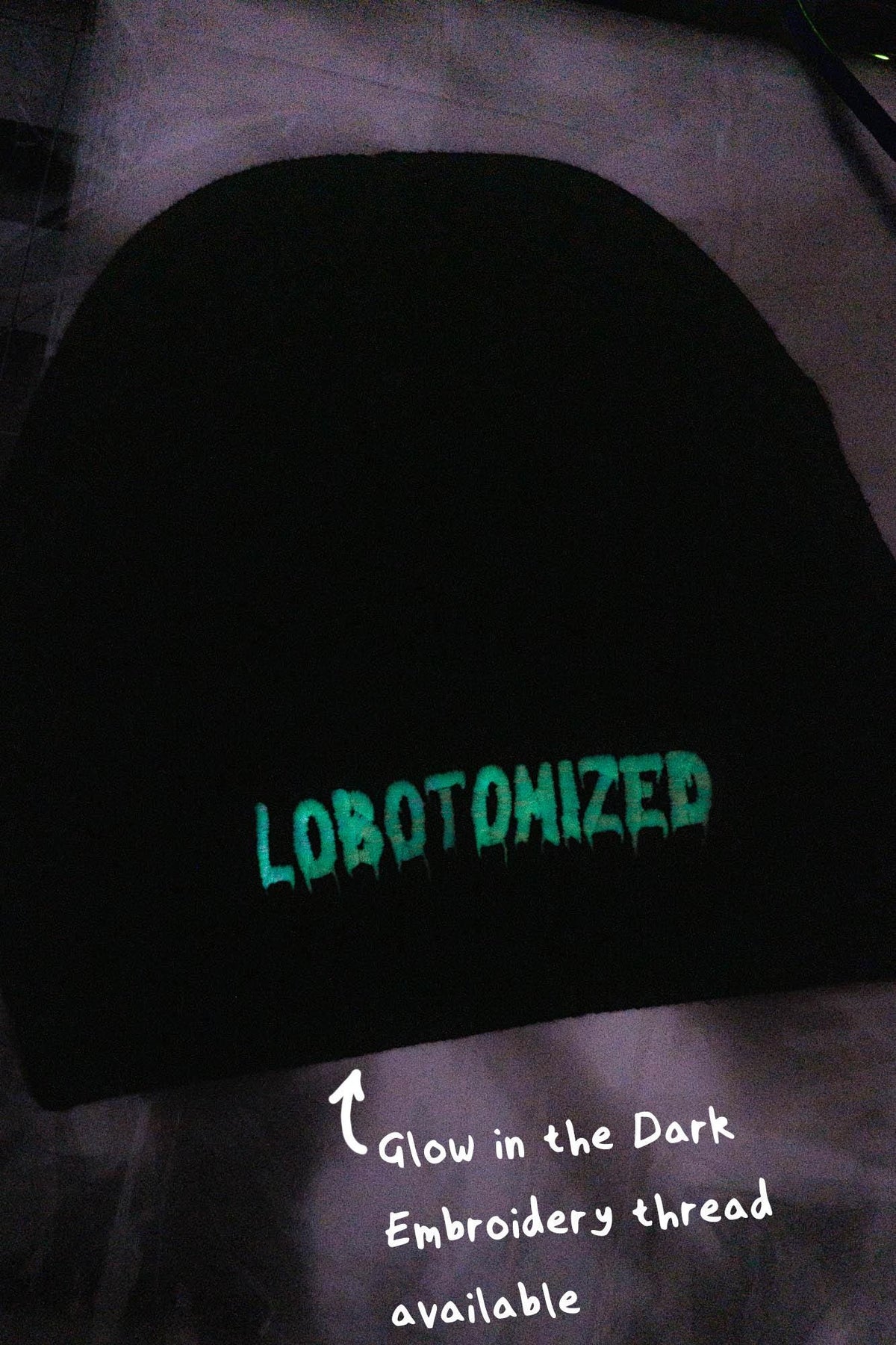 Lobotomized Spooky Embroidered Beanie