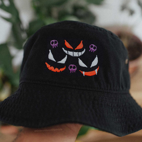 Lavender Town Ghost Anime  Embroidered Bucket Hat
