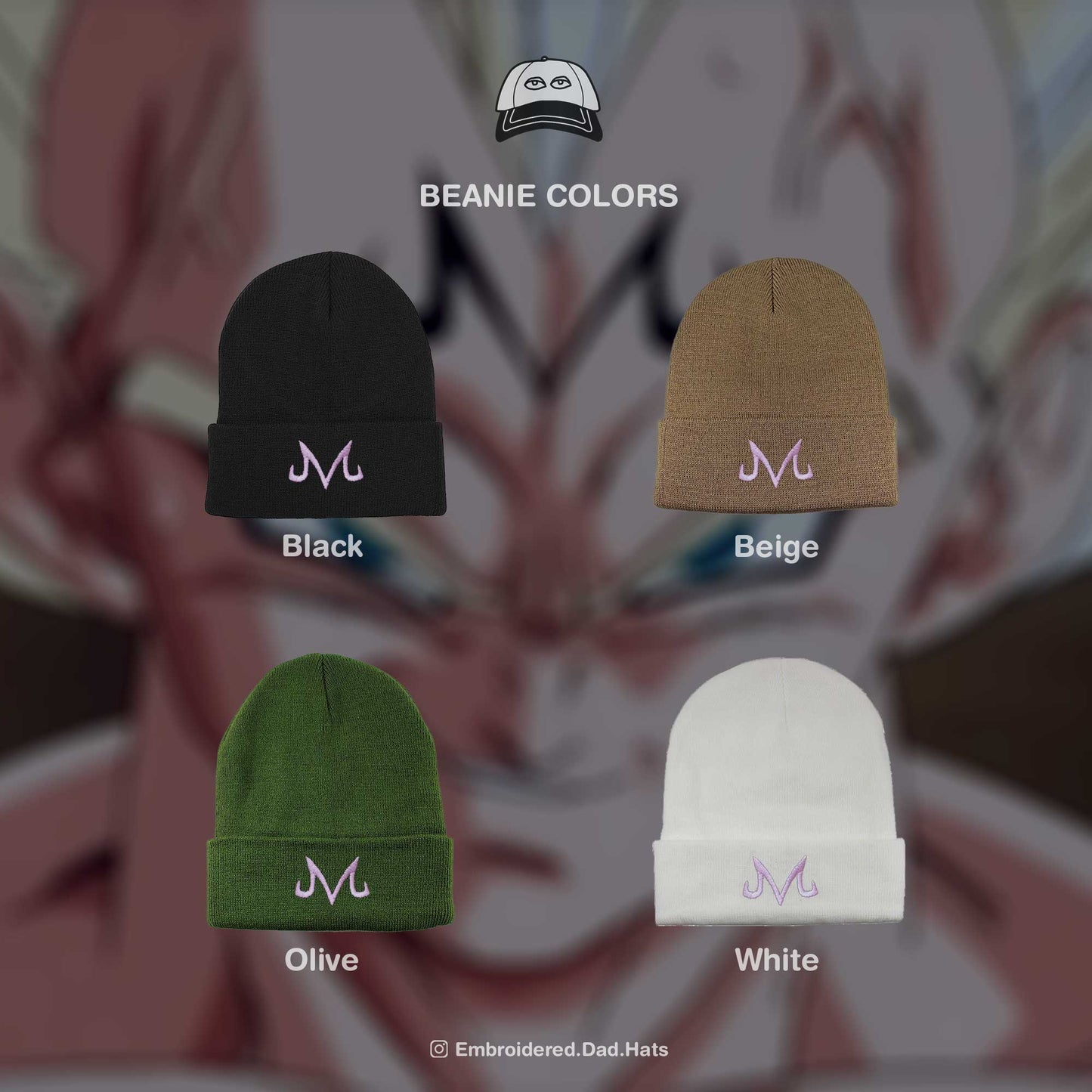 Majin Mark Anime Embroidered Beanie