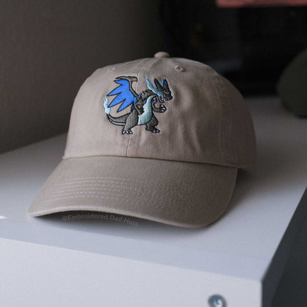 Mega Charizard X Anime Embroidered Dad Hat