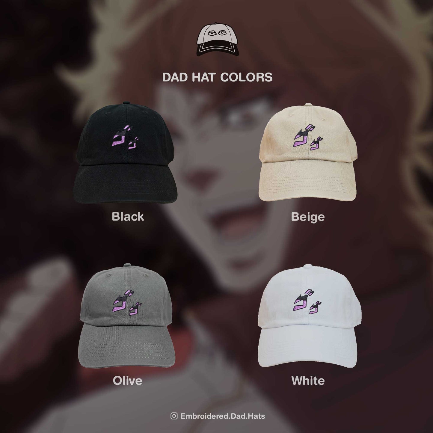 Menacing Anime Embroidered Hat