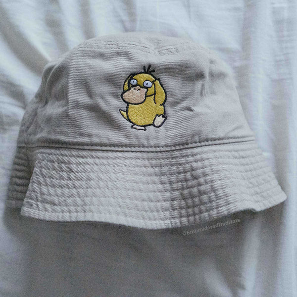 Psyduck Anime Embroidered Bucket Hat