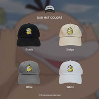 Psyduck Anime Embroidered Dad Hat