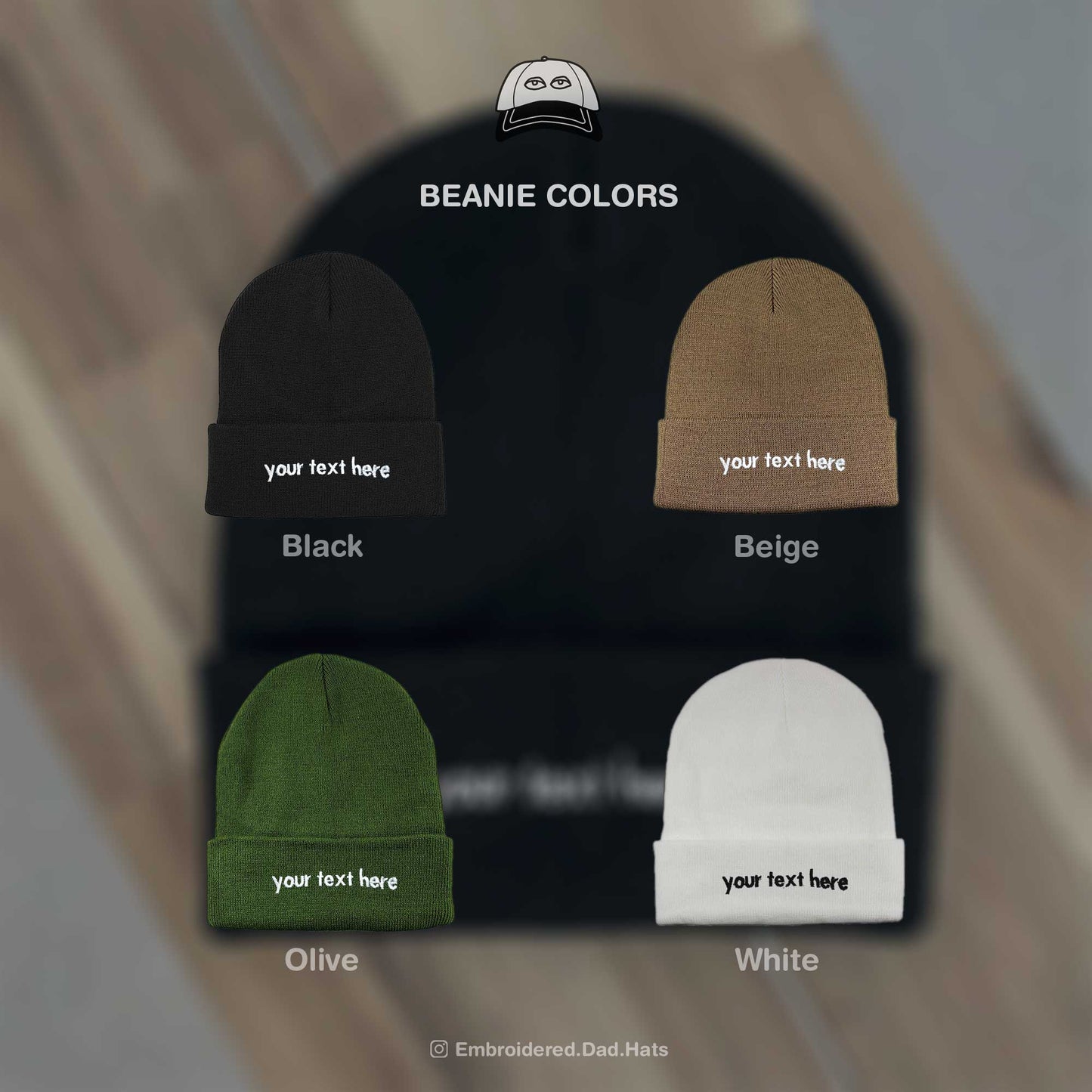 Your Text Here Embroidered Beanie